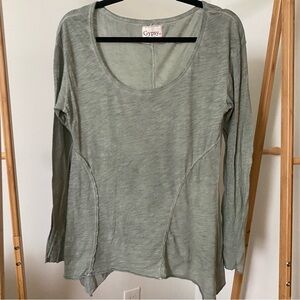 Gypsy 05 Olive Green Long Sleeve Top size S